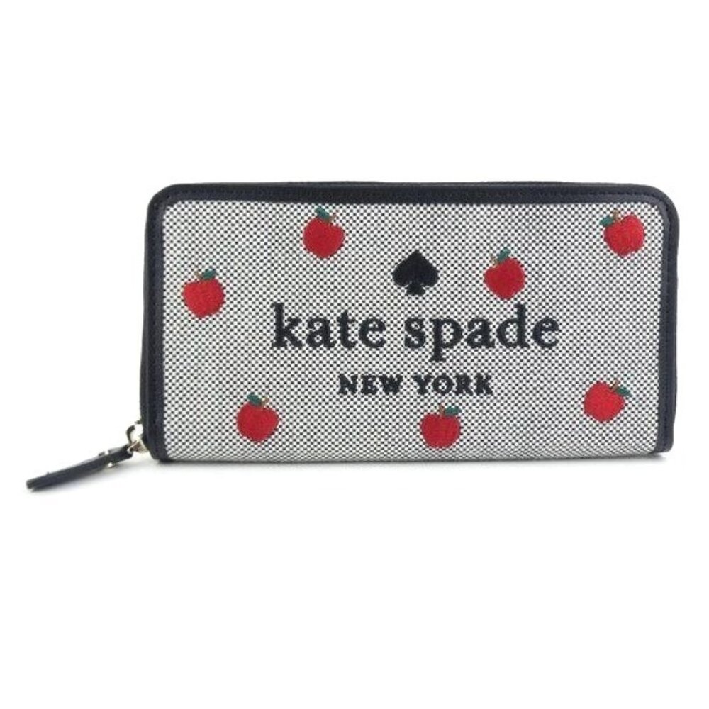 kate spade new york ella apple toss zip around‎ large continental wallet NWT